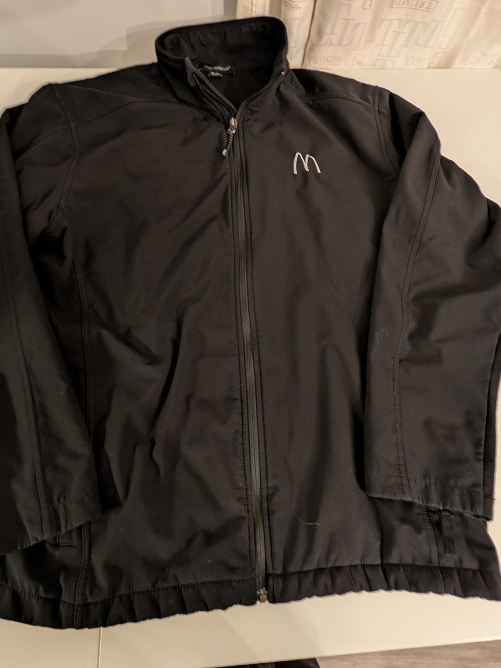 Unisex Mc Donald's Black Full-Zip Jacket Xl Waterproof